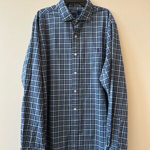Polo by Ralph Lauren Men's Blue Plaid Shirt, size XL